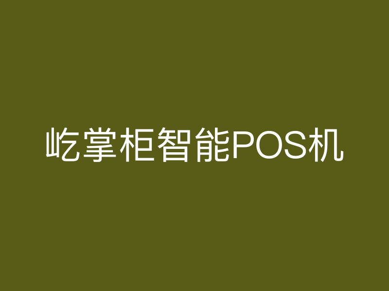屹掌柜智能POS机